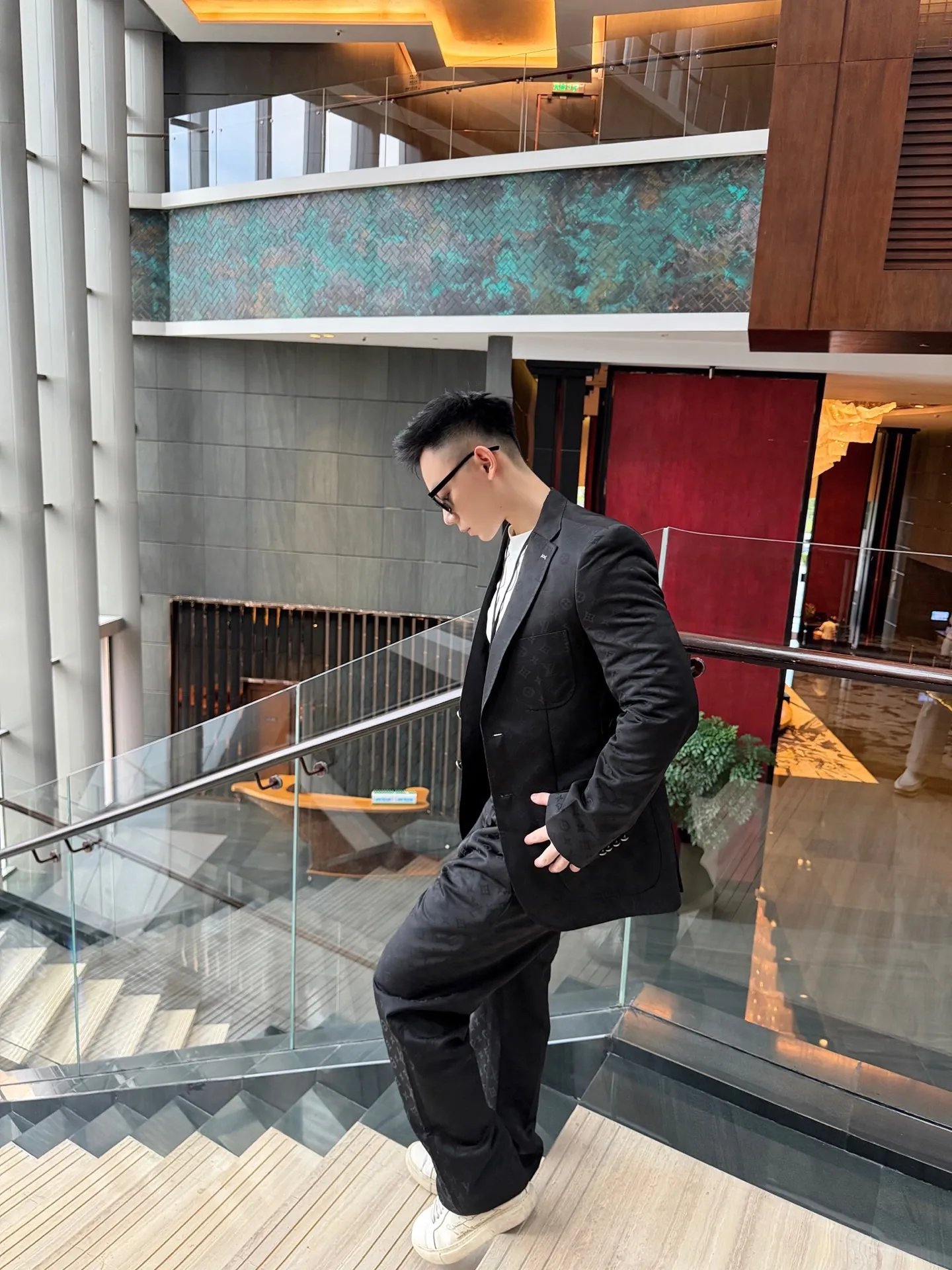 Louis Vuitton/Louis Vuitton all-over printed jacquard blazer